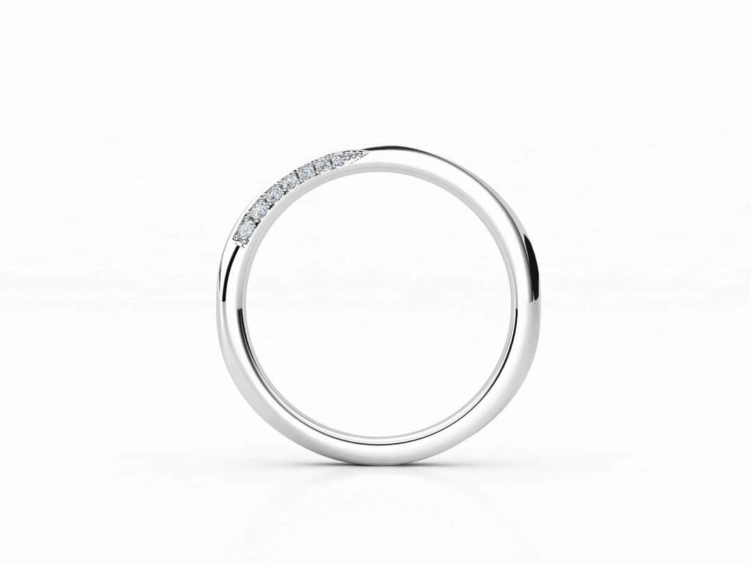 Брачни халки в бяло злато с диаманти на дамската ZMSR04 - Image 3