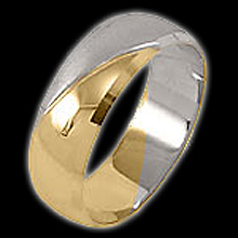 Брачни халки в бяло и жълто злато 34