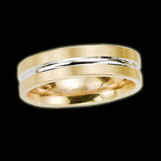 Брачни халки в бяло и жълто злато 30