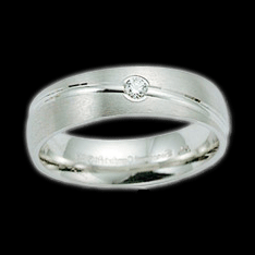 Брачни халки в бяло злато с диаманти 25