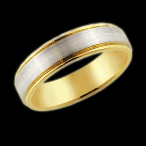 Брачни халки в жълто и бяло злато 21