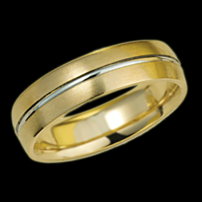 Брачни халки в жълто и бяло злато 20