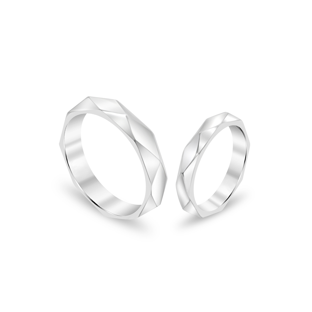 Брачни халки в бяло злато 2 - Image 2