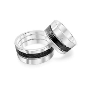 Брачни халки в бяло злато 1