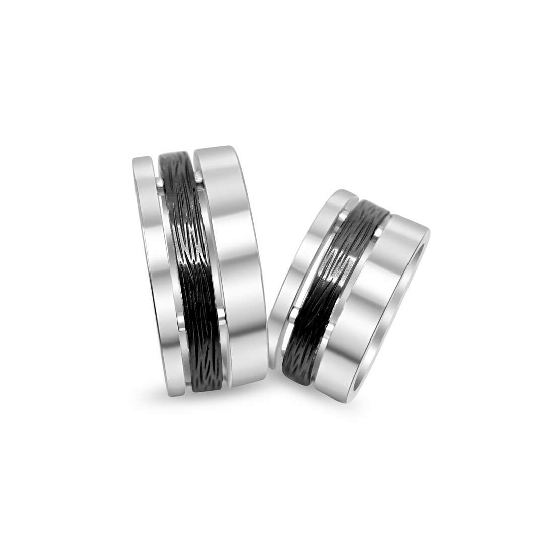 Брачни халки в бяло злато 1 - Image 2