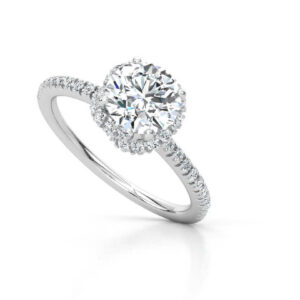 Годежен пръстен в бяло злато с диаманти Модел AJ004