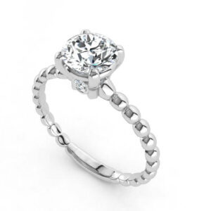 Годежен пръстен в бяло злато с диаманти Модел CR03