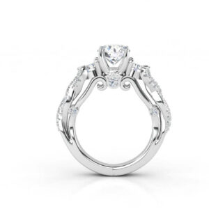 Годежен пръстен в бяло злато с диаманти Модел VR01