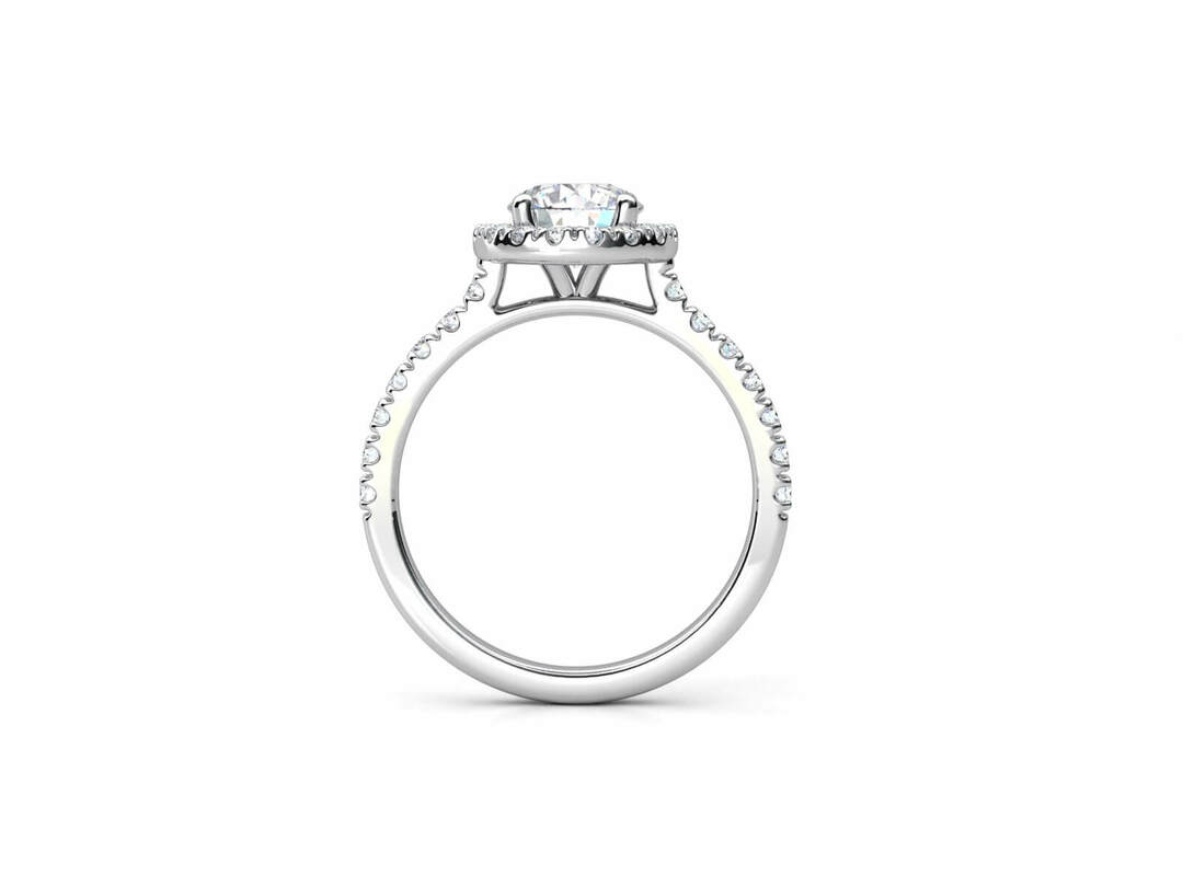 Годежен пръстен в бяло злато с диаманти ZMD003 - Image 2