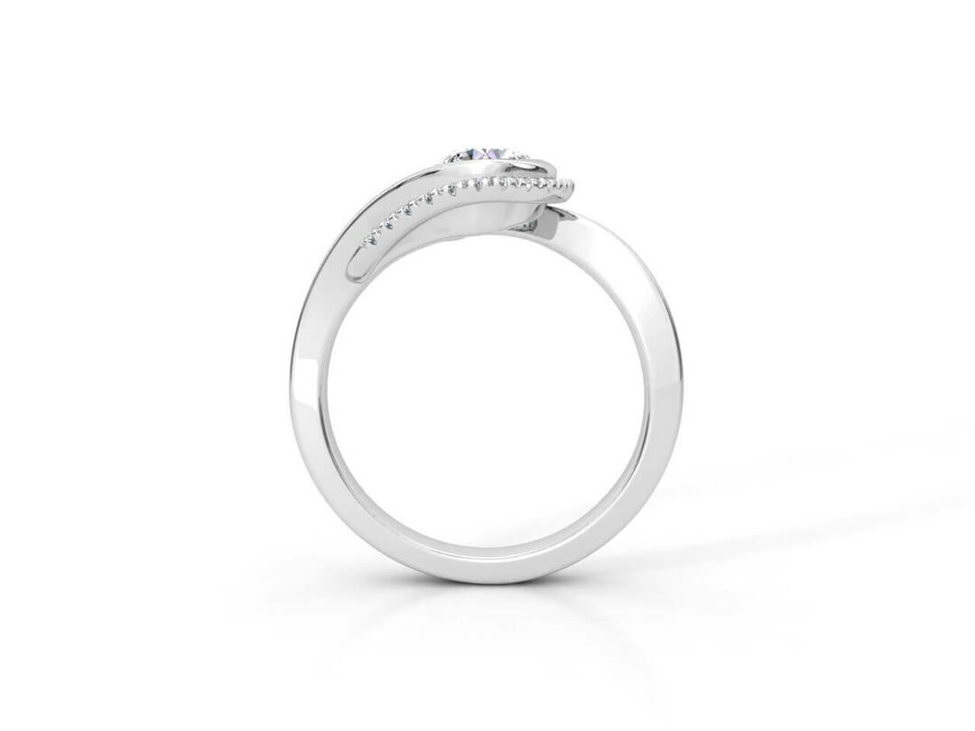 Годежен пръстен в бяло злато с диаманти Модел ZR19 - Image 4