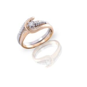 Годежен пръстен от бяло злато и диамант Модел 904