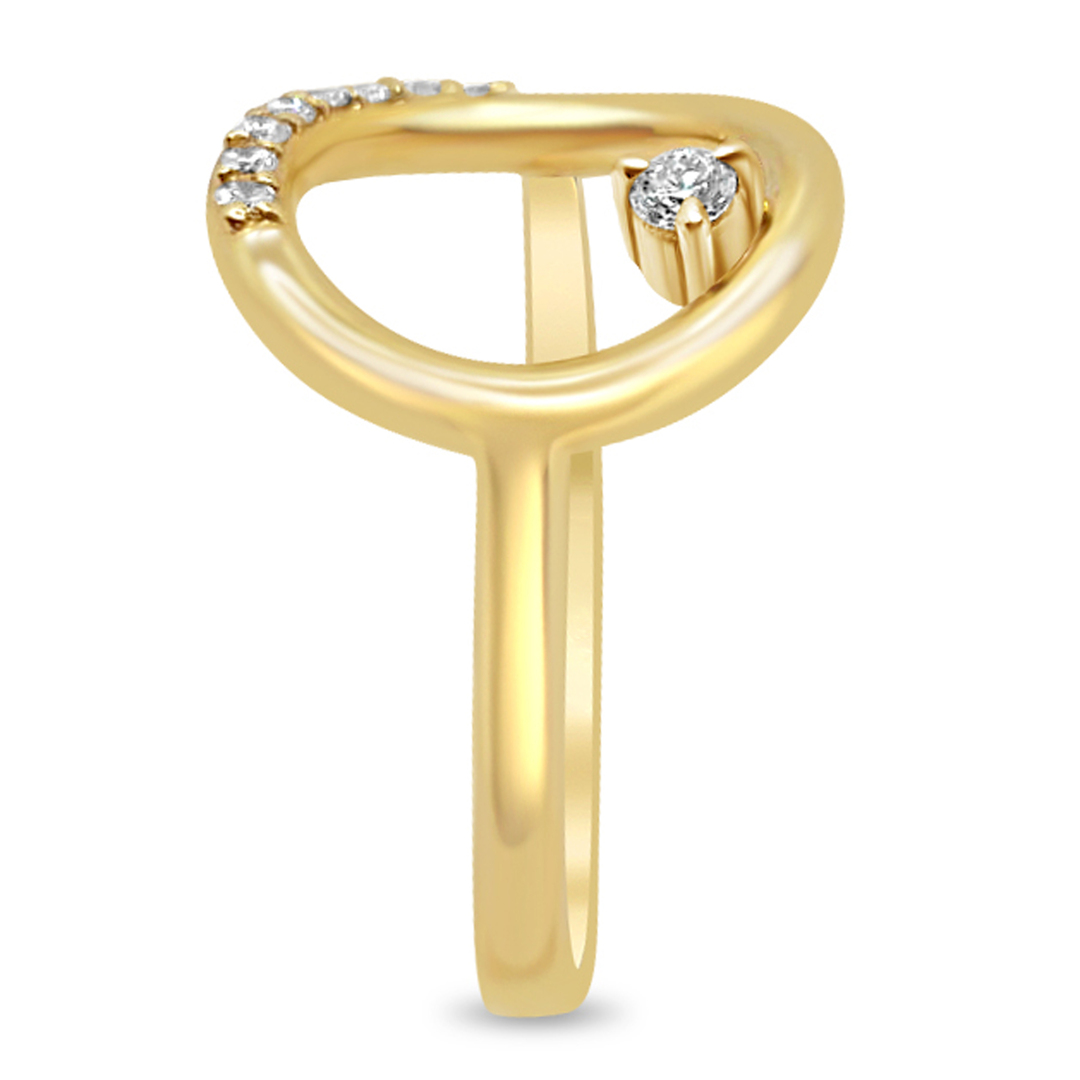 Пръстен от жълто злато с диаманти 690 - Image 2