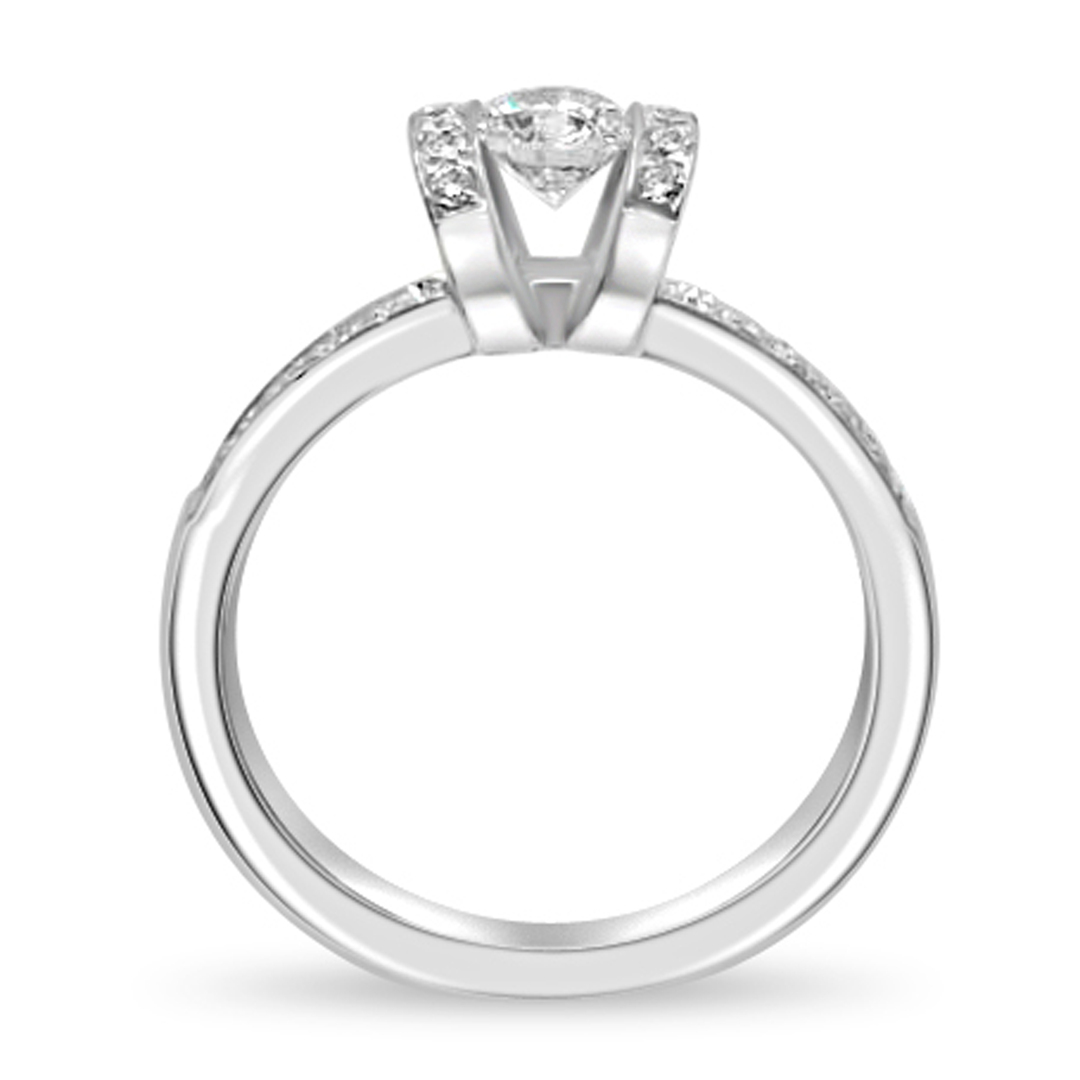 Годежен пръстен от бяло злато с диаманти 389 - Image 3