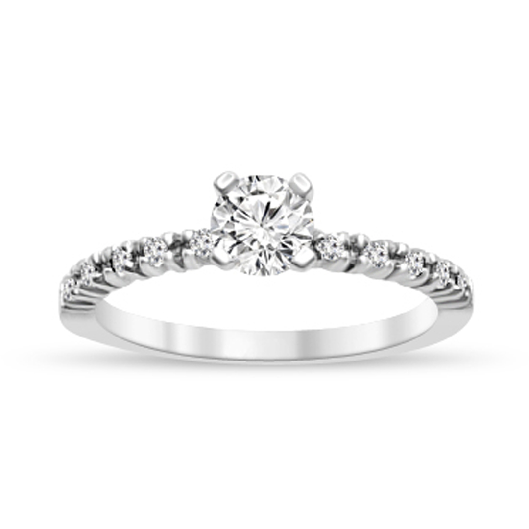 Годежен пръстен от бяло злато и диаманти 208