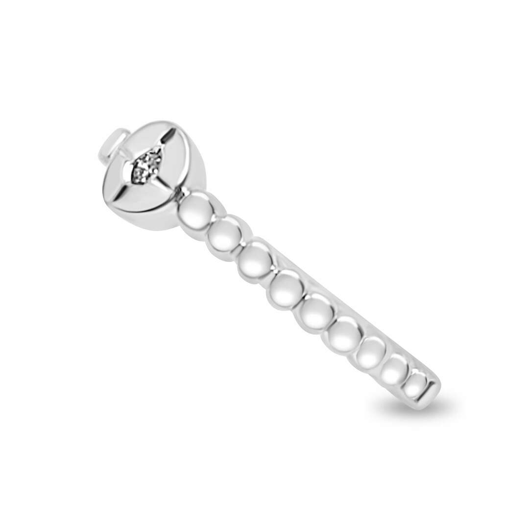 Пръстен в бяло злато с диамант 737 - Image 2