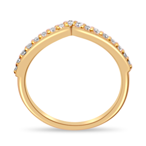 Пръстен в жълто злато с диаманти 1012 - Image 3