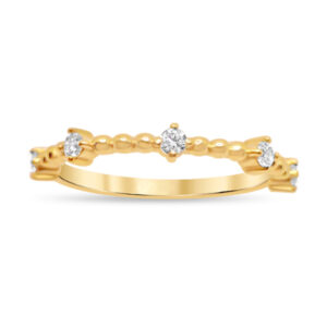 Пръстен в жълто злато с диаманти 1038