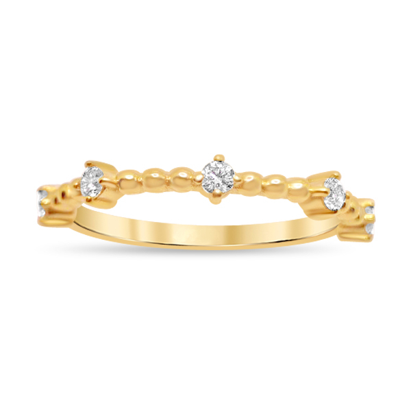 Пръстен в жълто злато с диаманти 1038