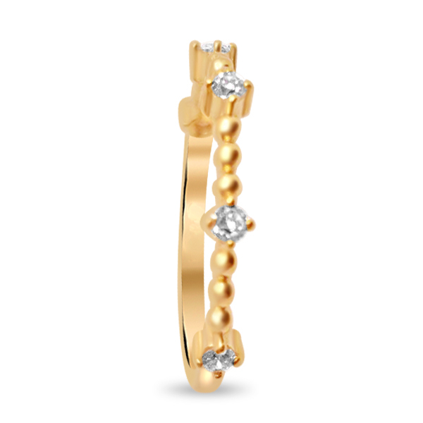 Пръстен в жълто злато с диаманти 1038 - Image 2