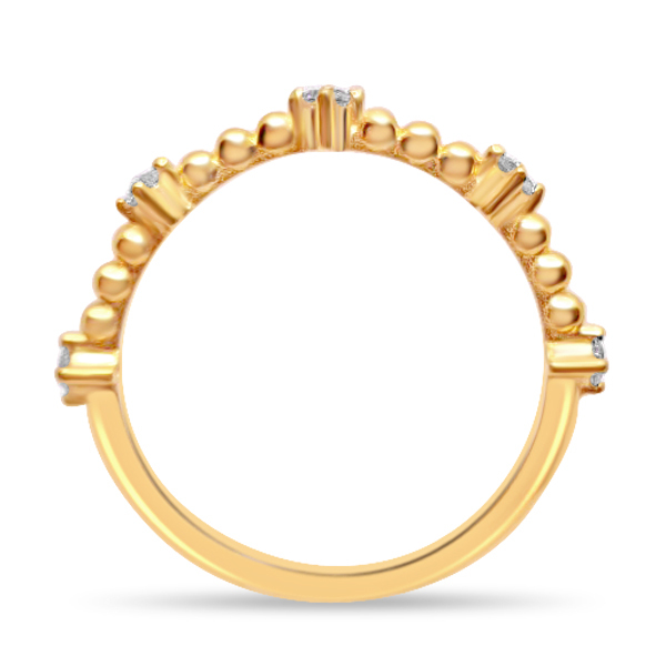 Пръстен в жълто злато с диаманти 1038 - Image 3